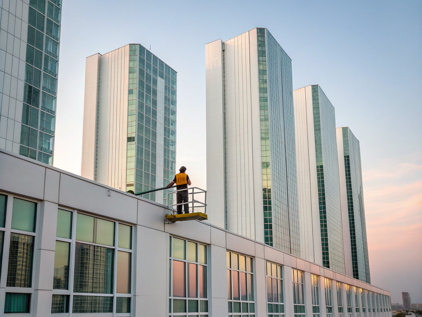 Professional commercial building exterior cleaning